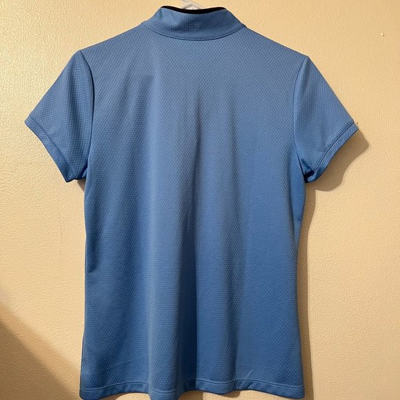 IZOD  perform Women's blue short sleeve golf shirt size M - Picture 3 of 11
